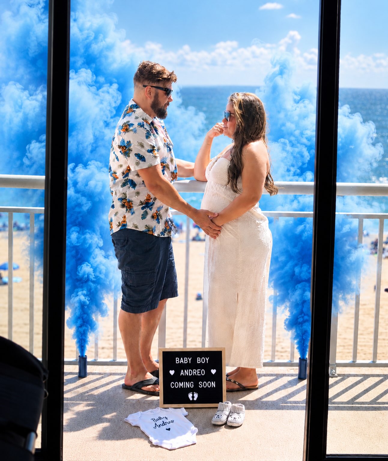 Our greatest blessing is on the way. 💙✨🍼